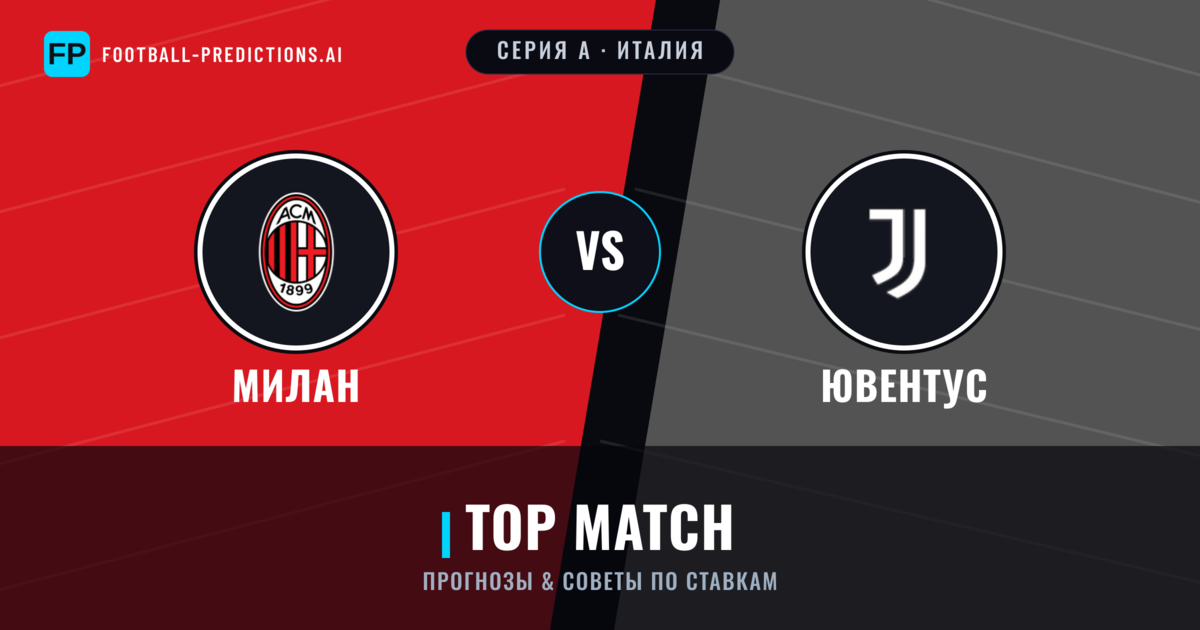 Милан vs Ювентус прогнозы и статистика