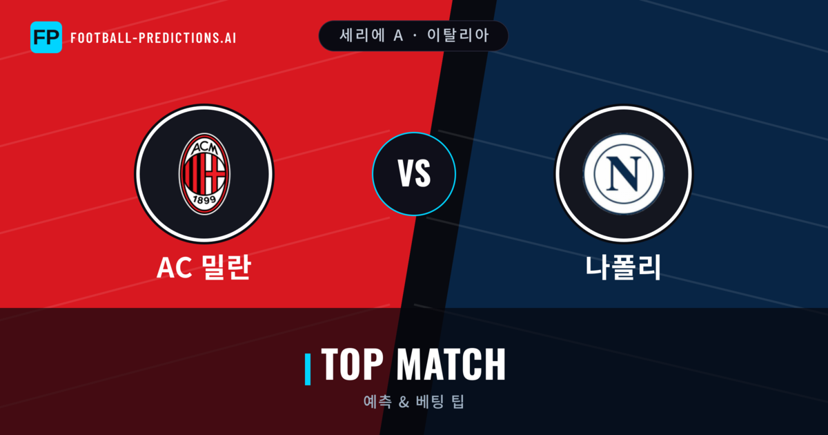 AC 밀란 vs 나폴리 축구 예측 & 통계