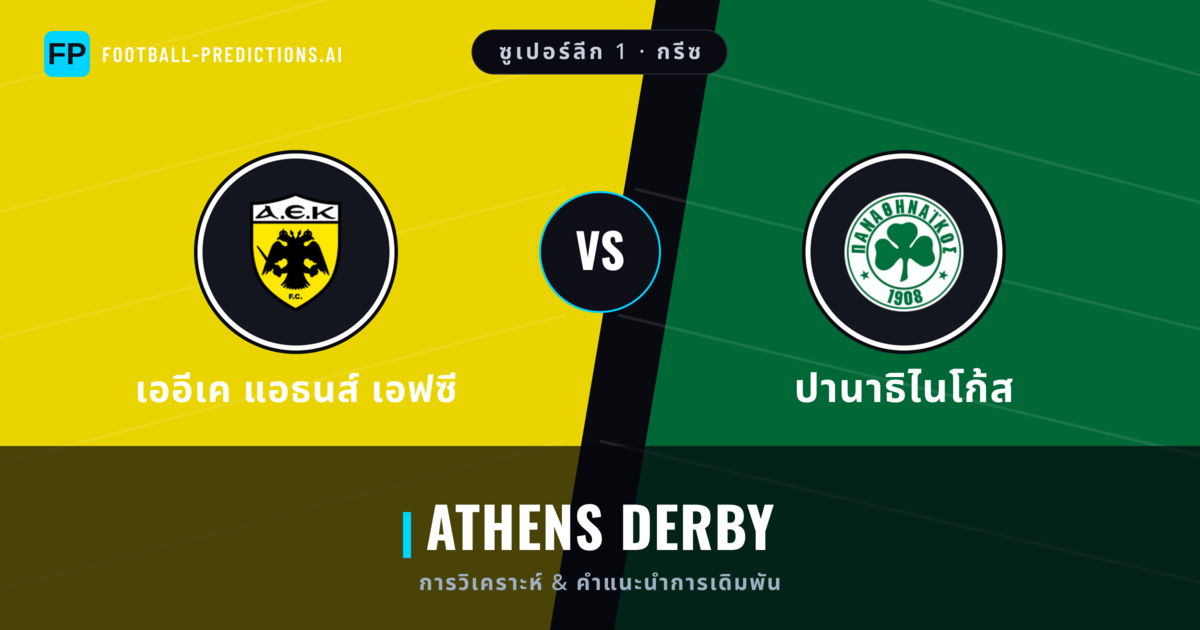 เออีเค แอธนส์ เอฟซี vs ปานาธิไนโก้ส การวิเคราะห์และสถิติ