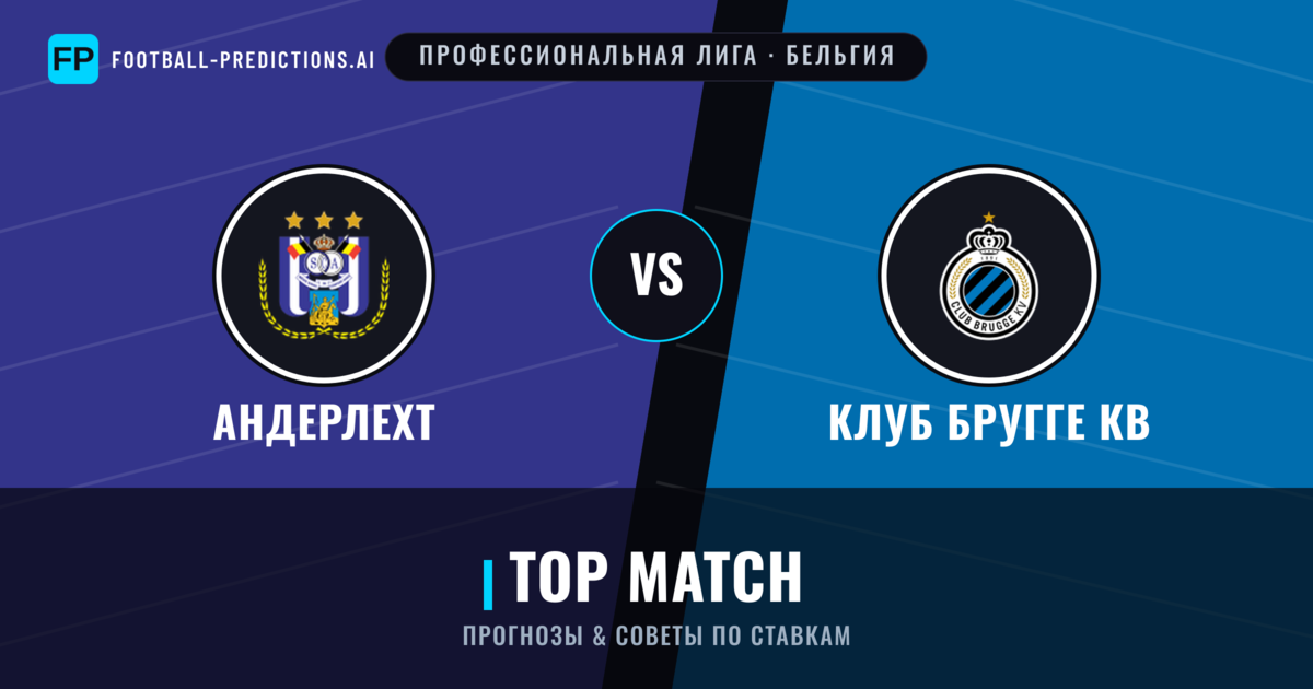 Андерлехт vs Клуб Бругге КВ прогнозы и статистика