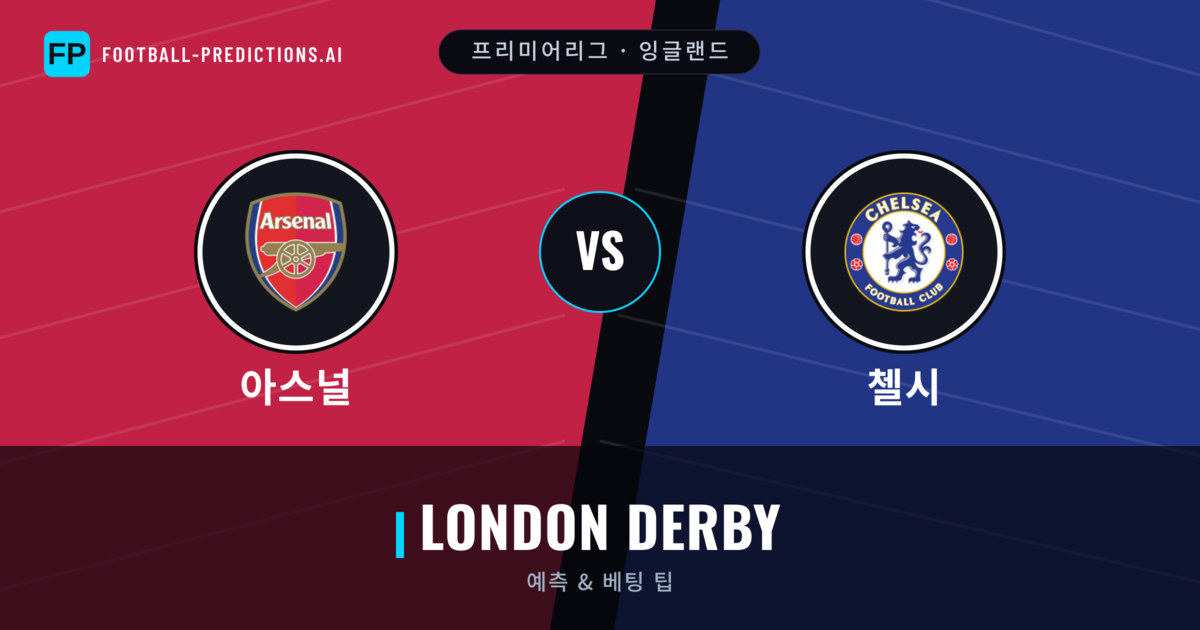 아스널 vs 첼시 축구 예측 & 통계