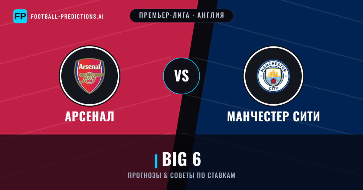Арсенал vs Манчестер Сити прогнозы и статистика