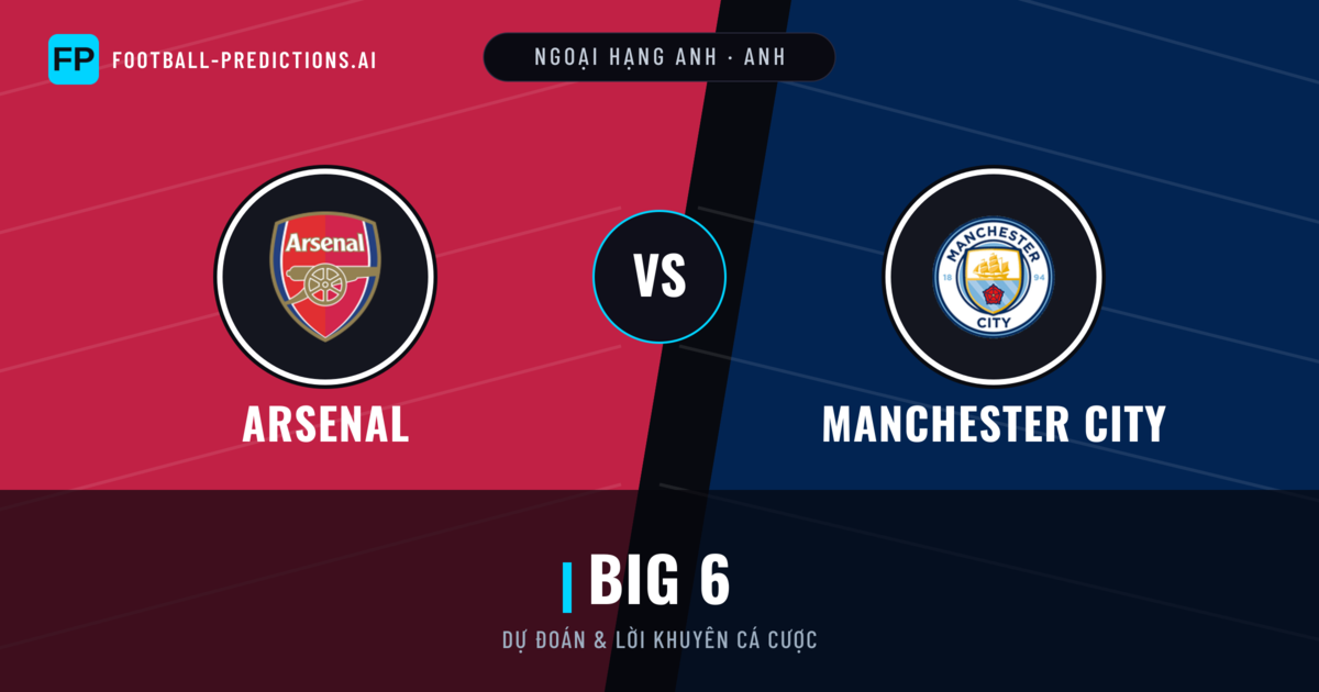 Arsenal vs Manchester City Dự đoán & Thống kê
