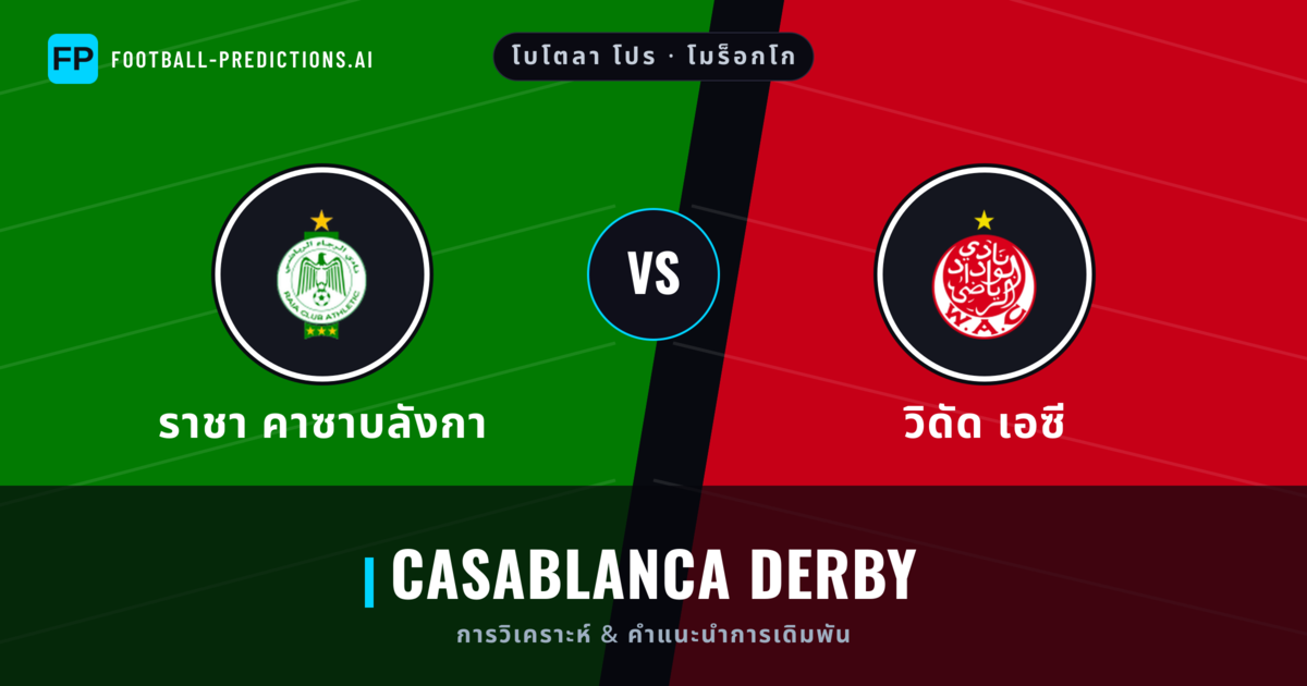 ราชา คาซาบลังกา vs วิดัด เอซี การวิเคราะห์และสถิติ