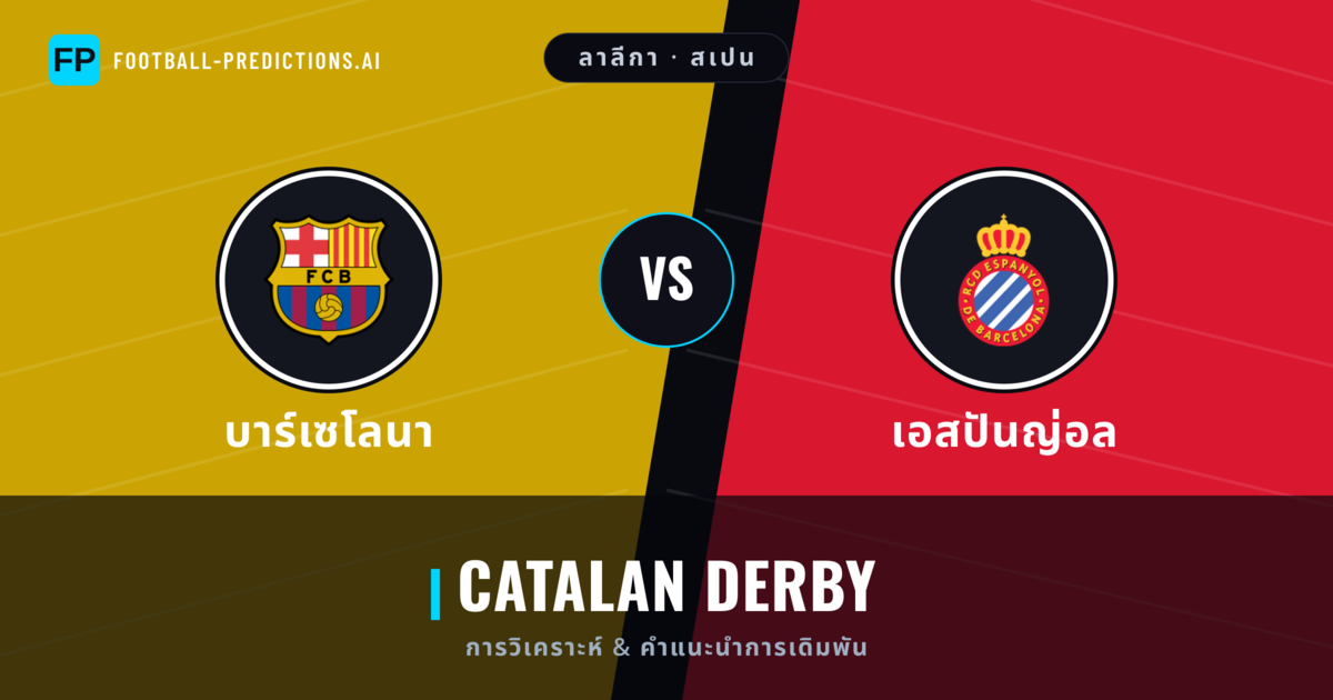 บาร์เซโลนา vs เอสปันญ่อล การวิเคราะห์และสถิติ