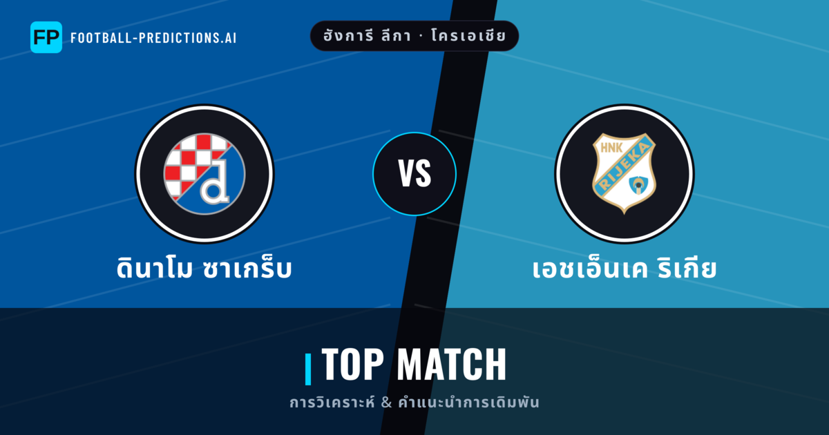 ดินาโม ซาเกร็บ vs เอชเอ็นเค ริเกีย การวิเคราะห์และสถิติ