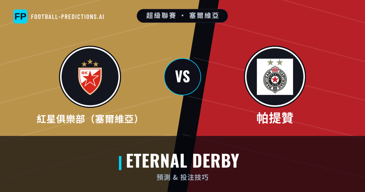 紅星俱樂部（塞爾維亞） vs 帕提贊 運彩分析｜足球預測與數據