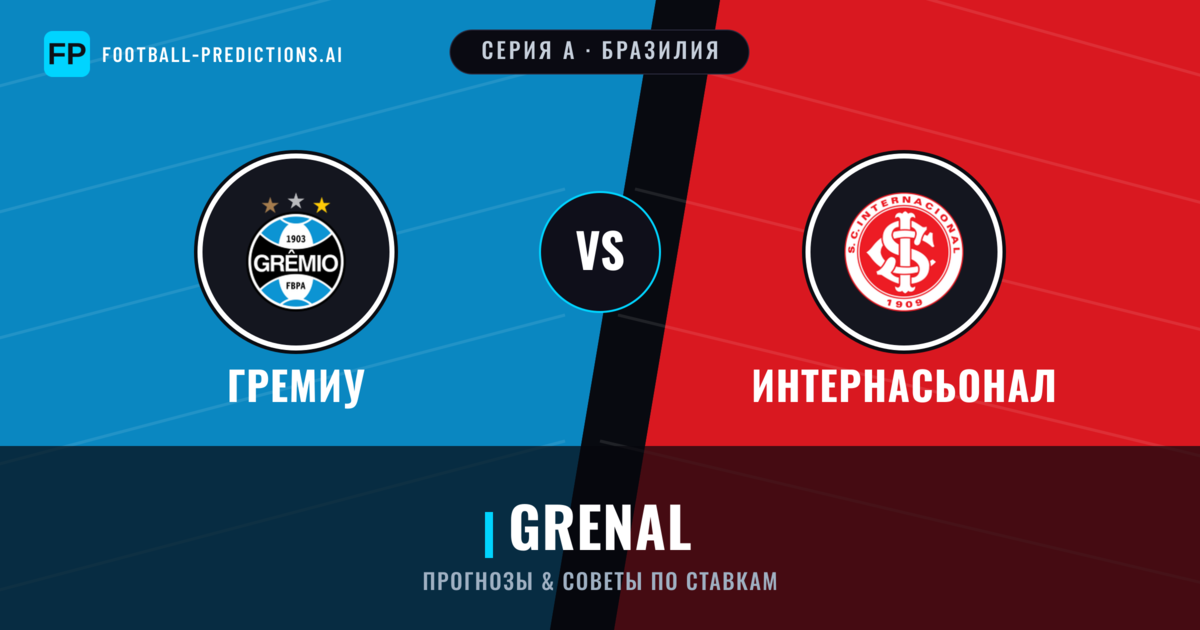 Гремиу vs Интернасьонал прогнозы и статистика