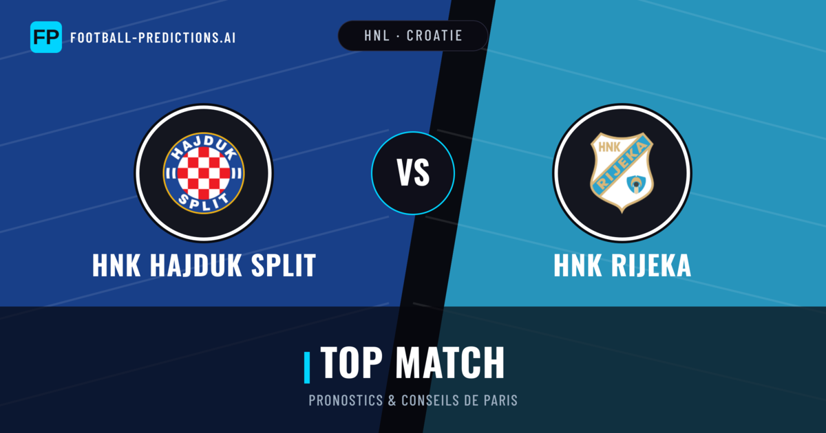 HNK Hajduk Split vs HNK Rijeka Pronostics & Statistiques