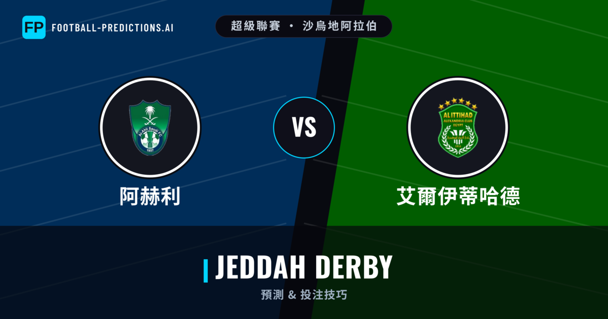 阿赫利 vs 艾爾伊蒂哈德 運彩分析｜足球預測與數據