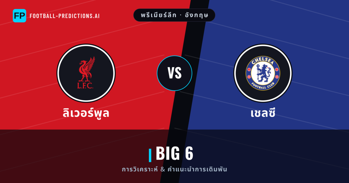 ลิเวอร์พูล vs เชลซี การวิเคราะห์และสถิติ