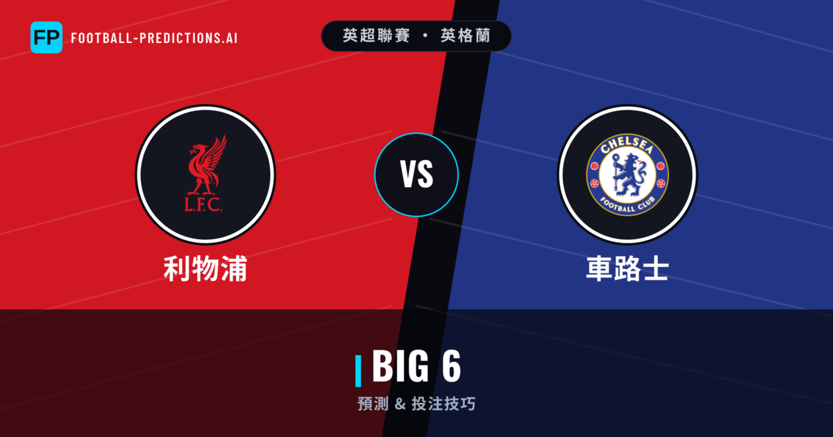利物浦 vs 車路士 運彩分析｜足球預測與數據