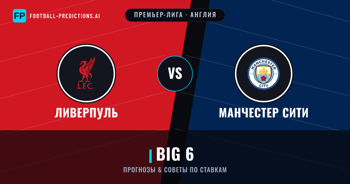 Ливерпуль vs Манчестер Сити прогнозы и статистика