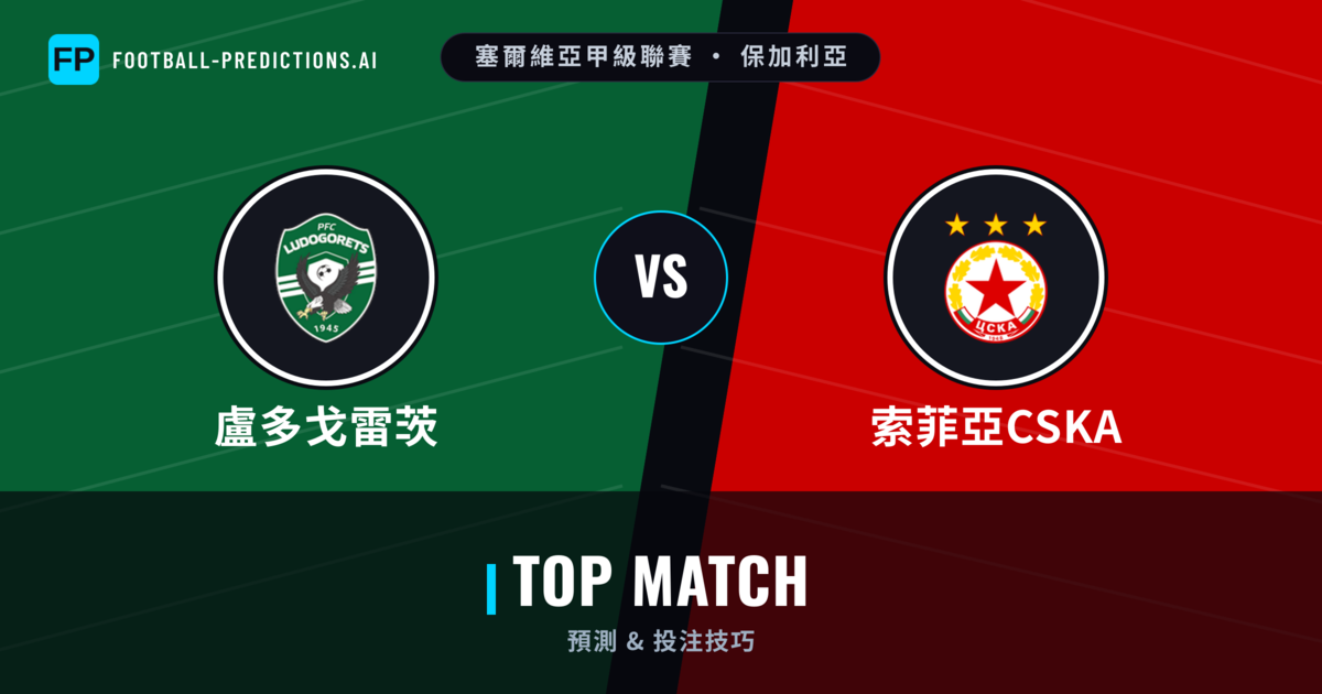 盧多戈雷茨 vs 索菲亞CSKA 運彩分析｜足球預測與數據