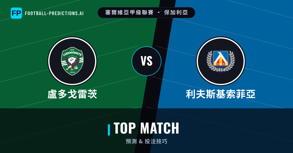 盧多戈雷茨 vs 利夫斯基索菲亞 運彩分析｜足球預測與數據