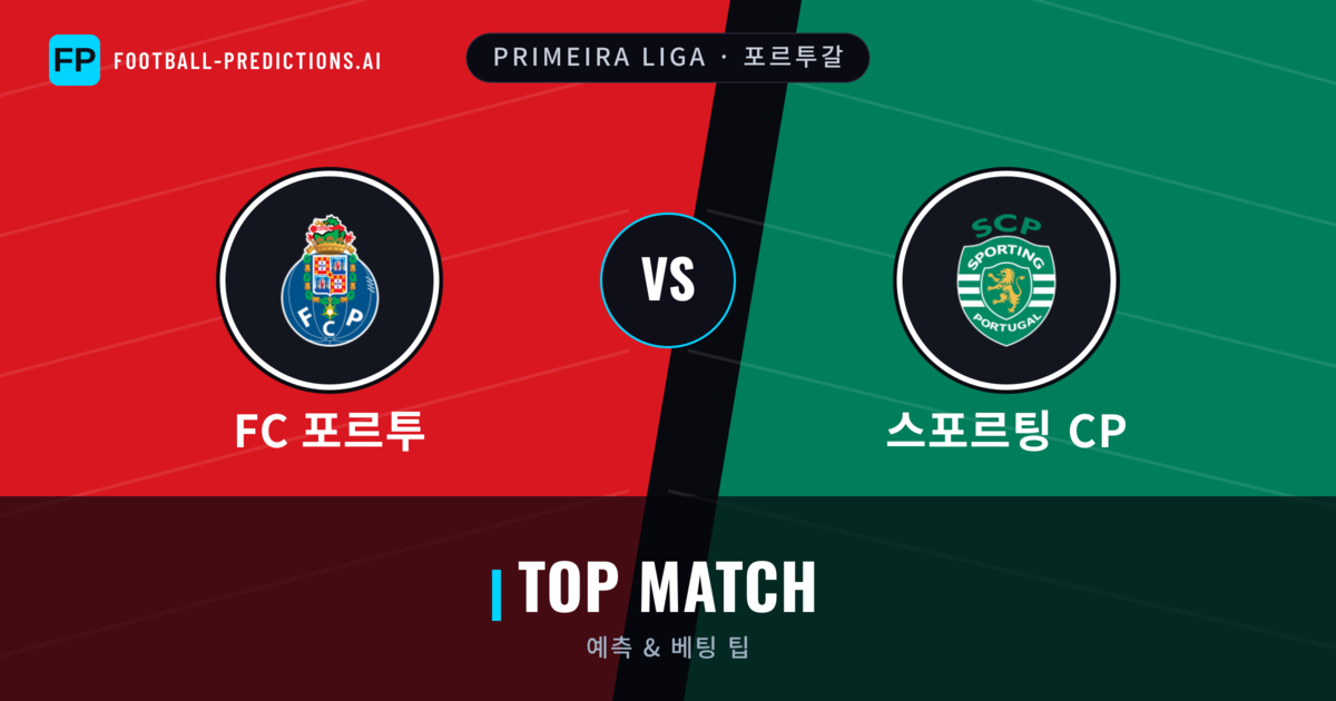 FC 포르투 vs 스포르팅 CP 축구 예측 & 통계