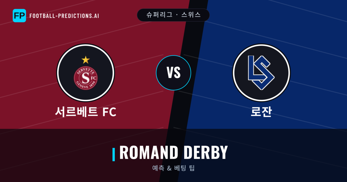 서르베트 FC vs 로잔 축구 예측 & 통계