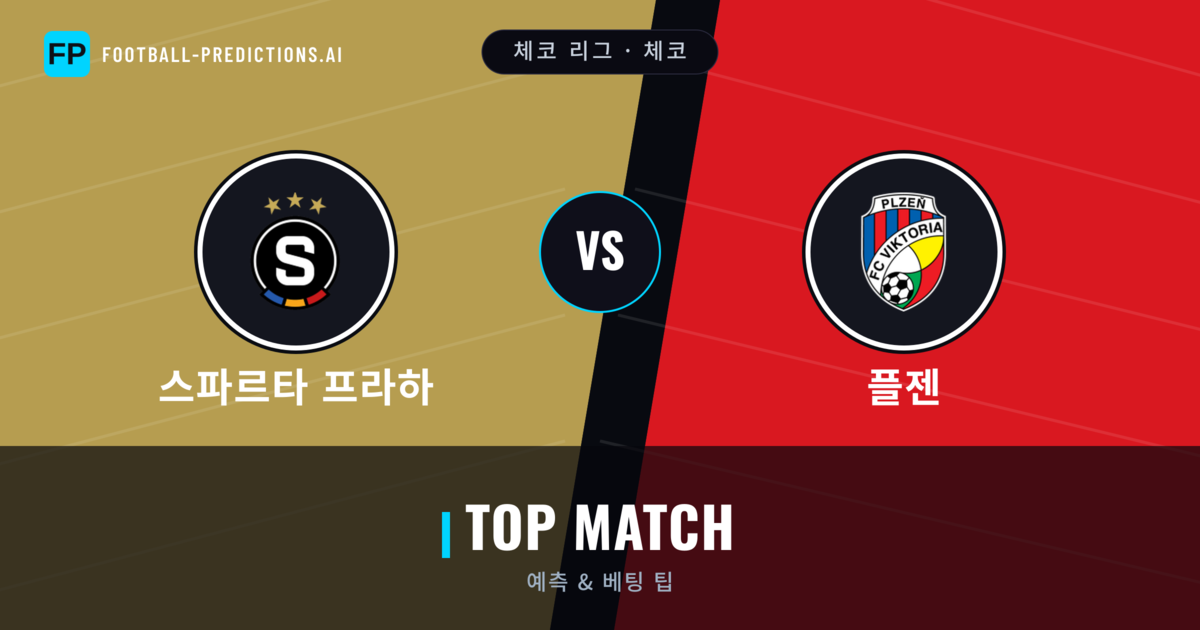 스파르타 프라하 vs 플젠 축구 예측 & 통계