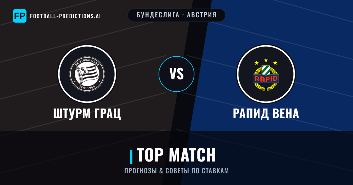 Штурм Грац vs Рапид Вена прогнозы и статистика