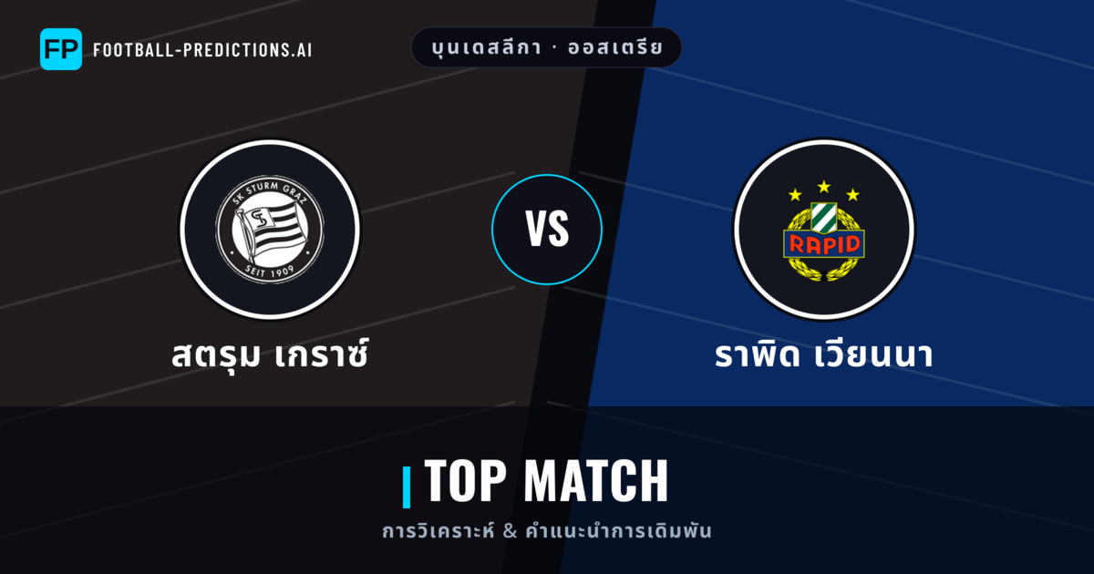 สตรุม เกราซ์ vs ราพิด เวียนนา การวิเคราะห์และสถิติ