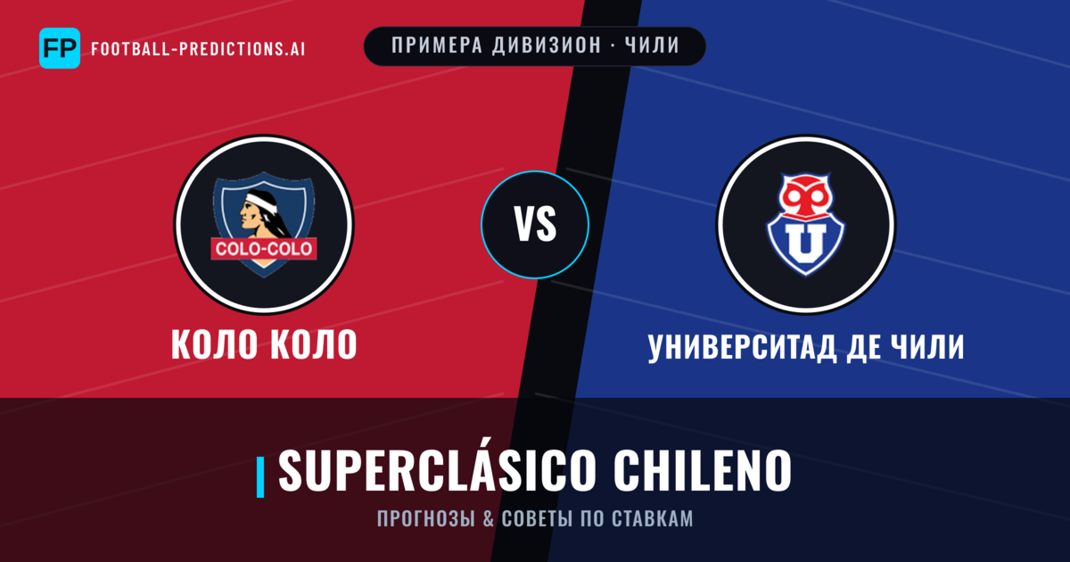 Коло Коло vs Университад де Чили прогнозы и статистика