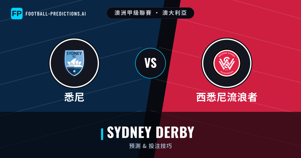 悉尼 vs 西悉尼流浪者 運彩分析｜足球預測與數據