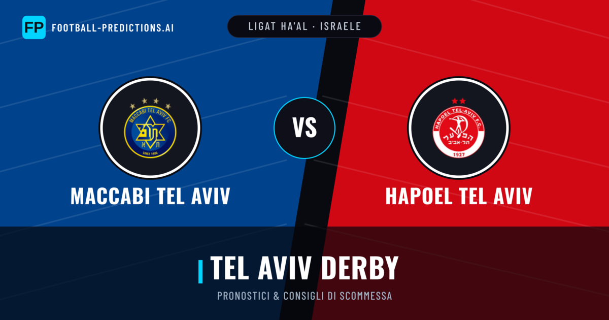 Pronostici e Statistiche Maccabi Tel Aviv vs Hapoel Tel Aviv