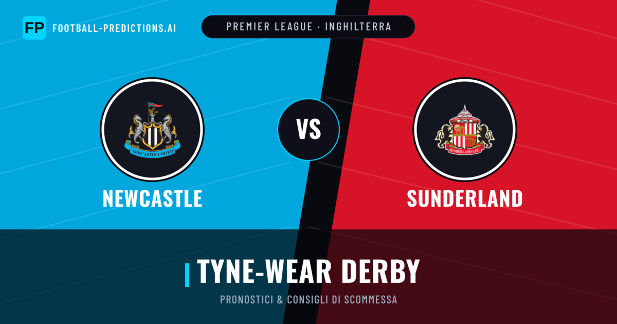 Pronostici e Statistiche Newcastle vs Sunderland