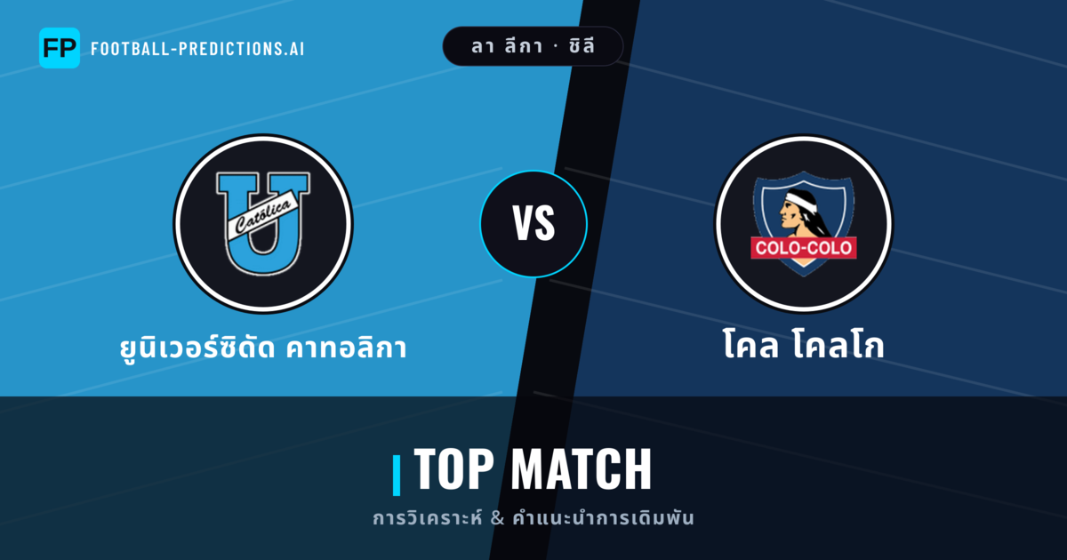 ยูนิเวอร์ซิดัด คาทอลิกา vs โคล โคลโก การวิเคราะห์และสถิติ