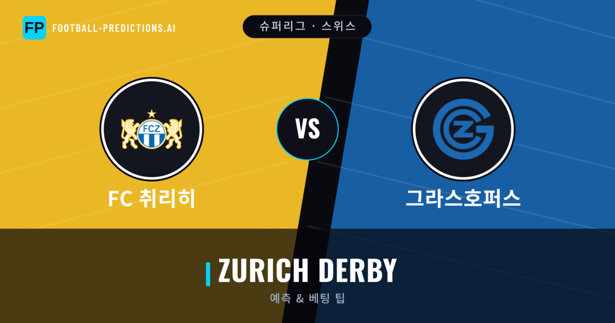 FC 취리히 vs 그라스호퍼스 축구 예측 & 통계