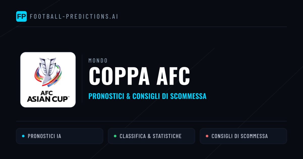 Coppa AFC Pronostici Calcio — Gratis Oggi