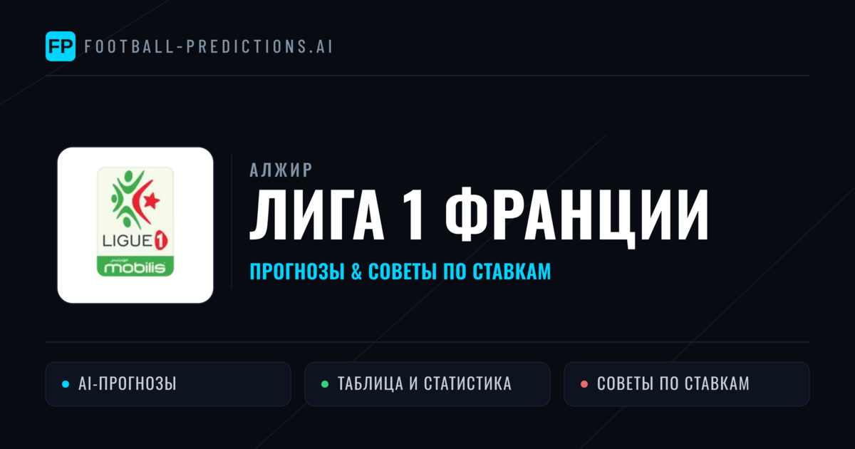 Прогнозы Алжир Лига 1 Франции — ставки и советы экспертов