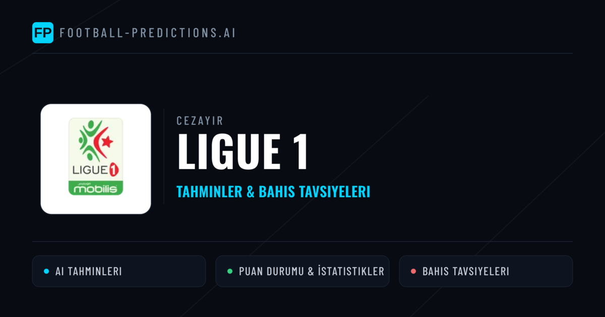 Cezayir Ligue 1 Tahminleri & Bahis İpuçları