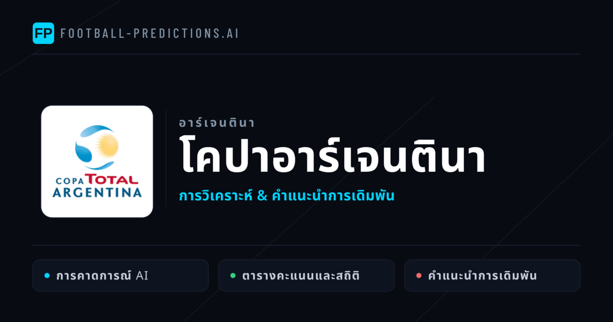วิเคราะห์บอล อาร์เจนตินา โคปาอาร์เจนตินา & เคล็ดลับเดิมพัน