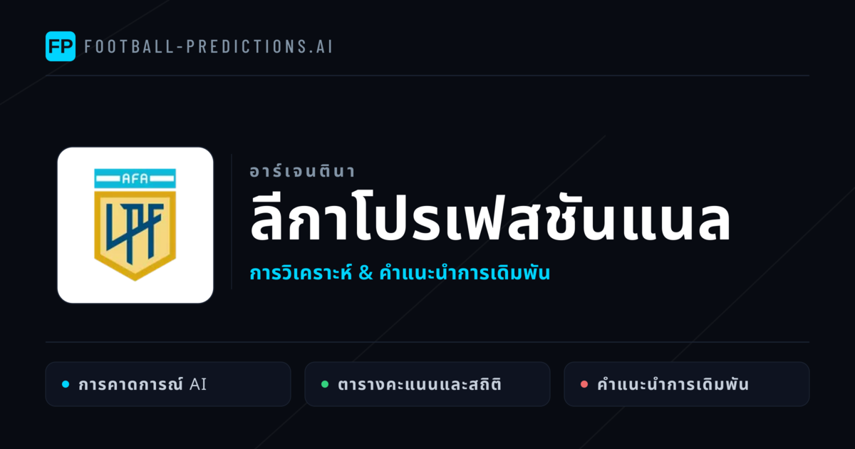 วิเคราะห์บอล อาร์เจนตินา ลีกาโปรเฟสชันแนล & เคล็ดลับเดิมพัน