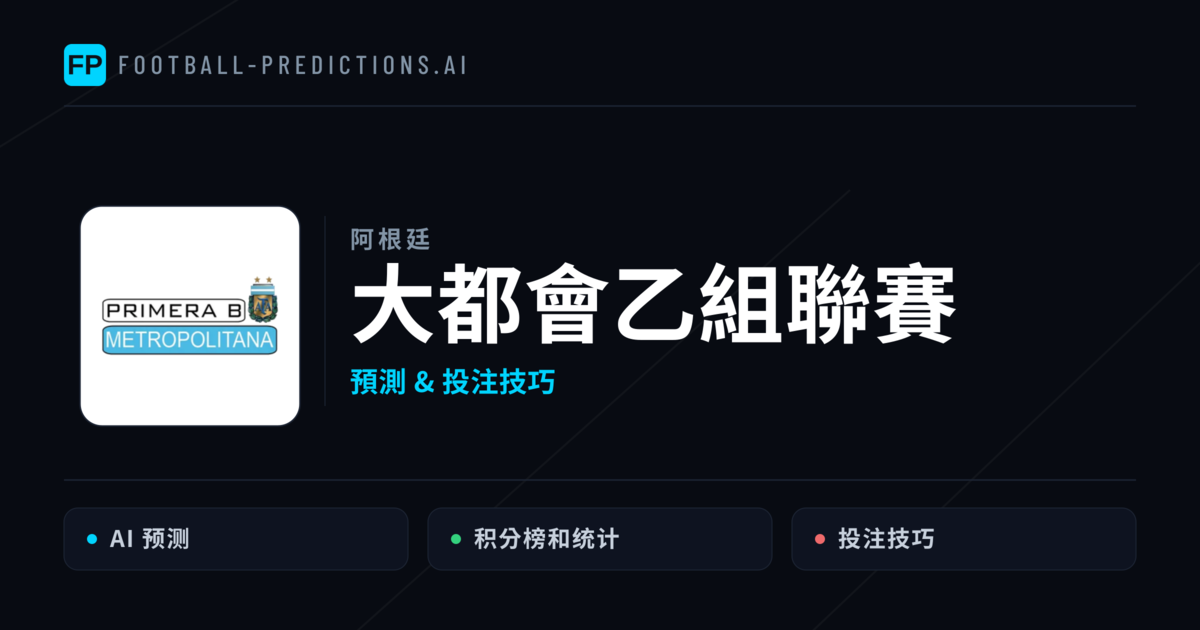 大都會乙組聯賽運彩預測 — 足球賽事分析與投注推薦