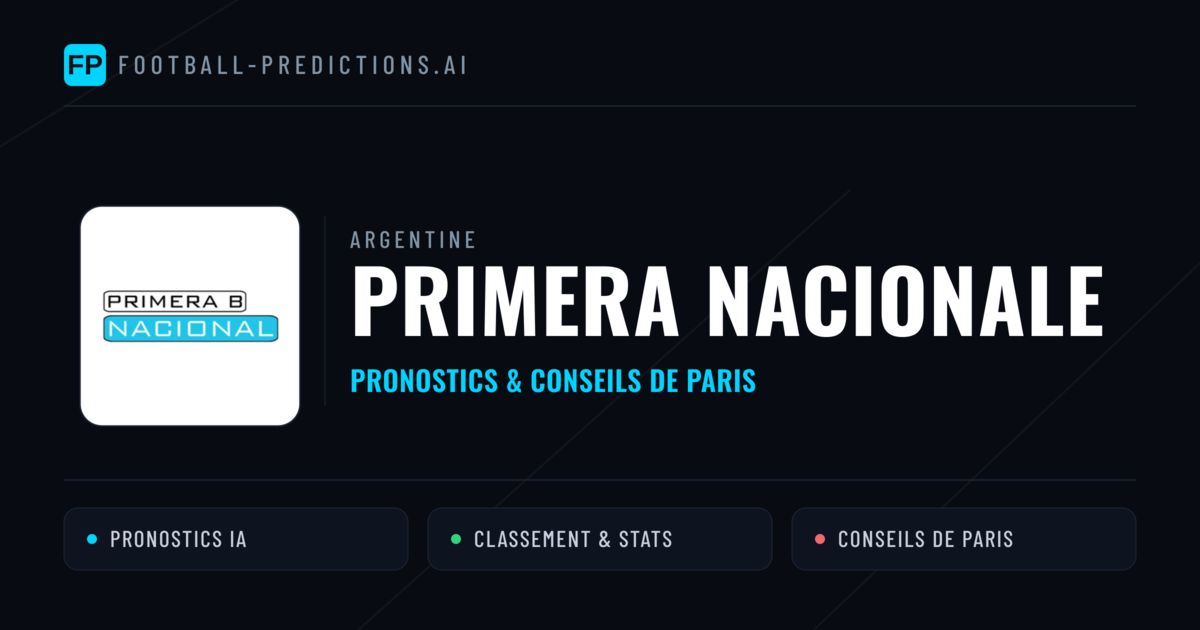 Argentine Primera Nacionale Pronostics Football — Expert et Gratuits