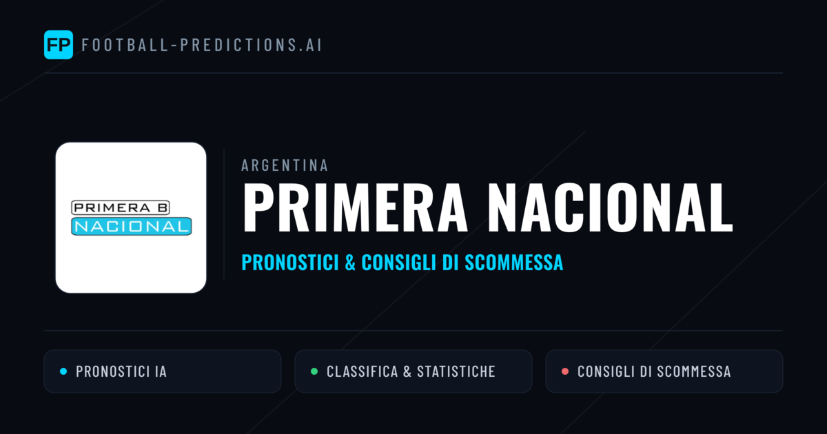 Argentina Primera Nacional Pronostici Calcio — Gratis Oggi
