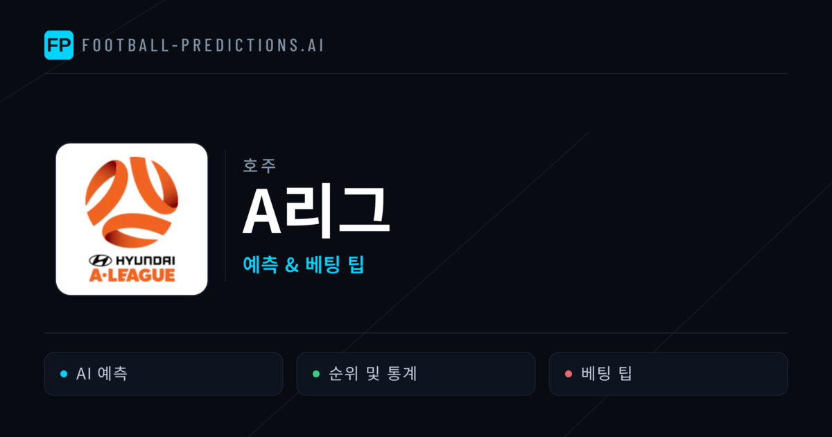 호주 A리그 축구 예측 & 베팅 팁