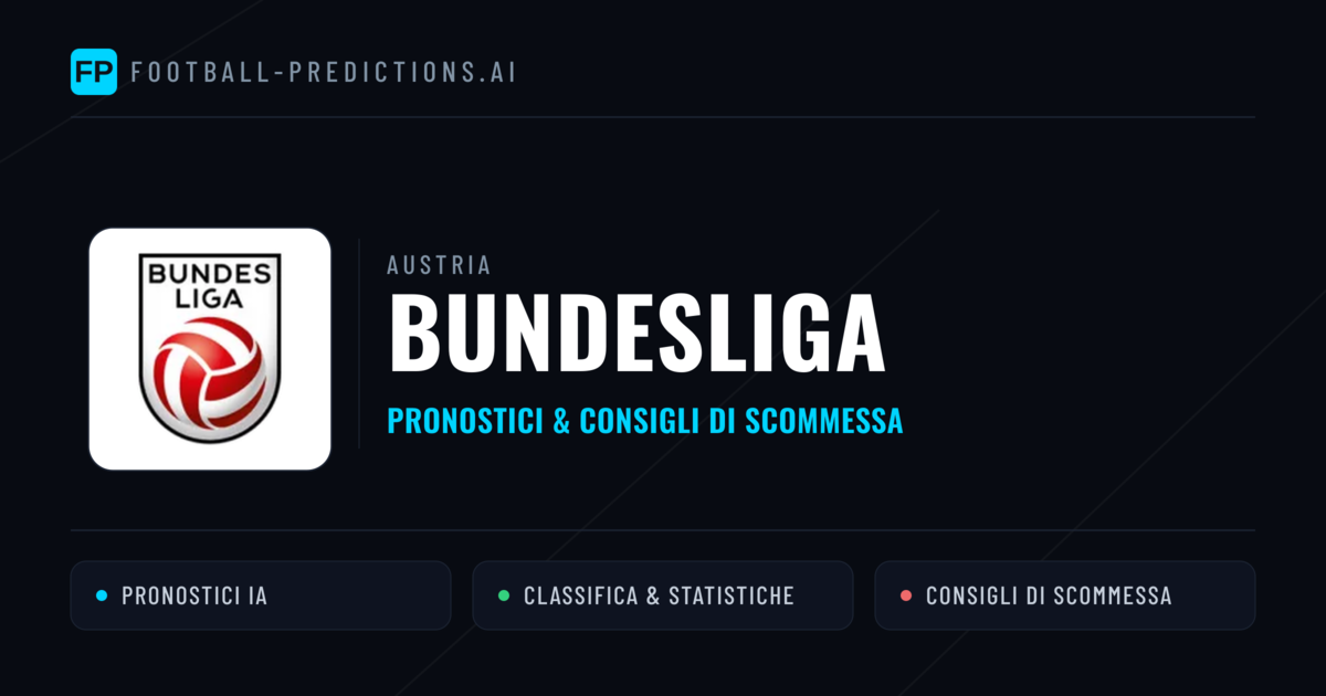 Austria Bundesliga Pronostici Calcio — Gratis Oggi