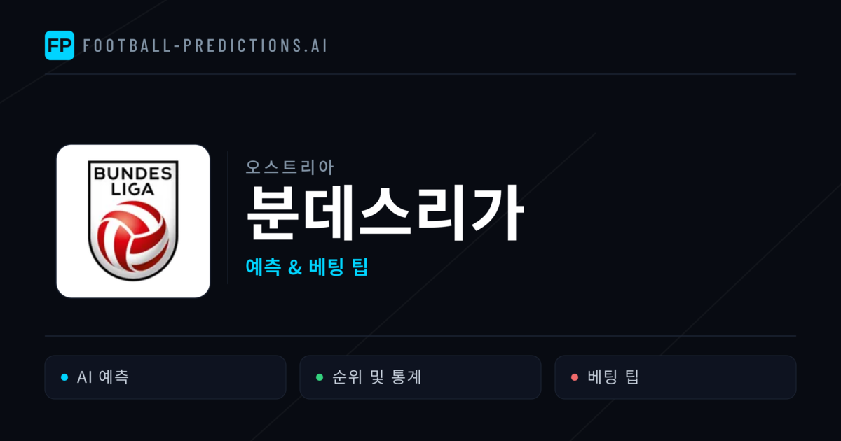 오스트리아 분데스리가 축구 예측 & 베팅 팁