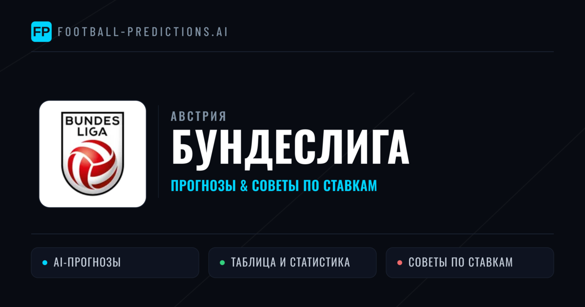Прогнозы Австрия Бундеслига — ставки и советы экспертов