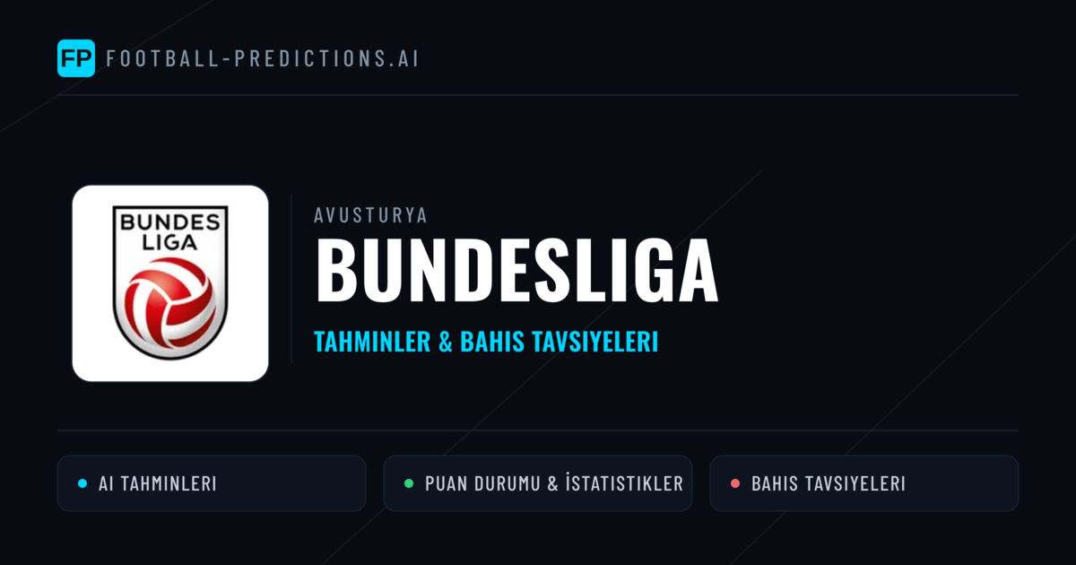 Avusturya Bundesliga Tahminleri & Bahis İpuçları