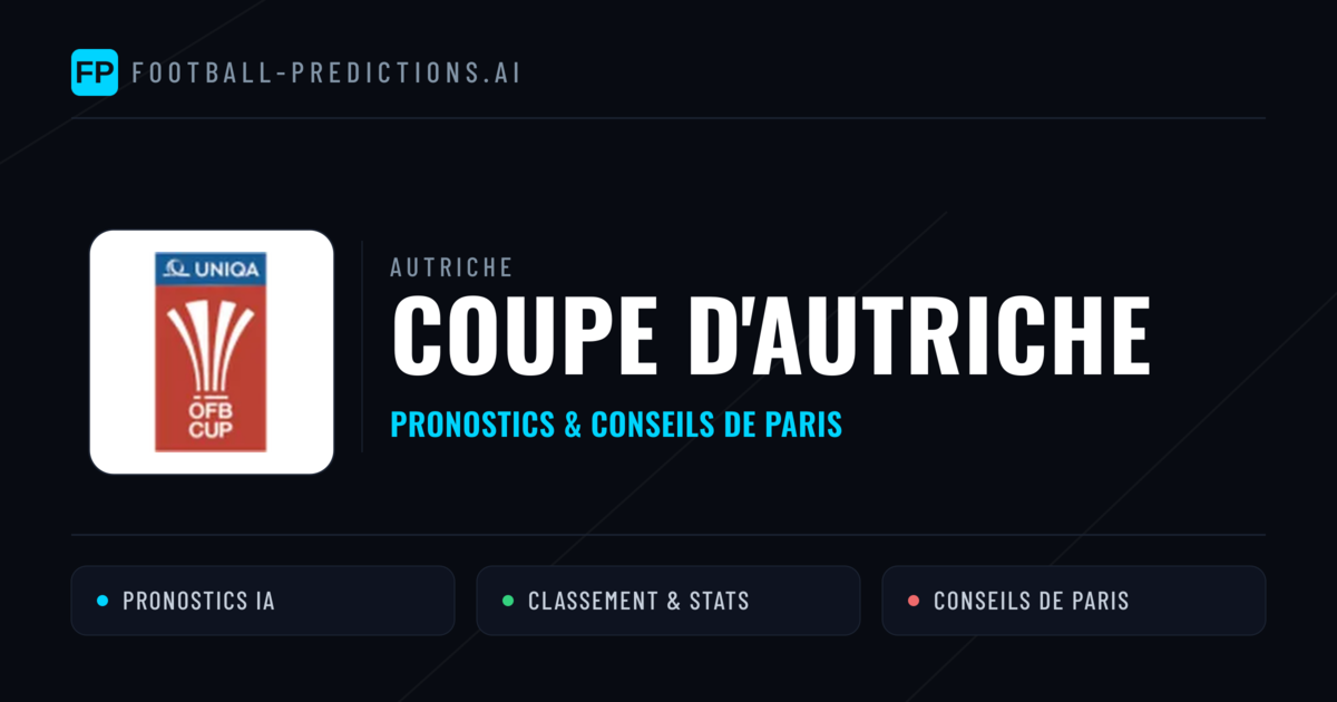 Autriche Coupe d'Autriche Pronostics Football — Expert et Gratuits