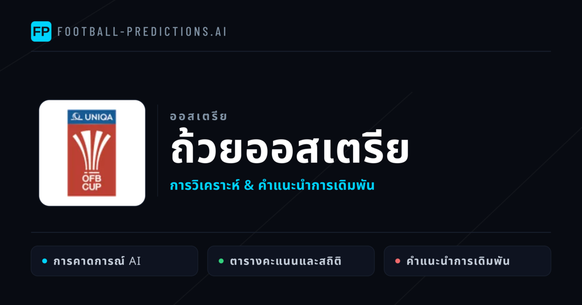 วิเคราะห์บอล ออสเตรีย ถ้วยออสเตรีย & เคล็ดลับเดิมพัน