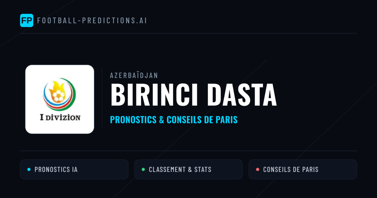 Azerbaïdjan Birinci Dasta Pronostics Football — Expert et Gratuits