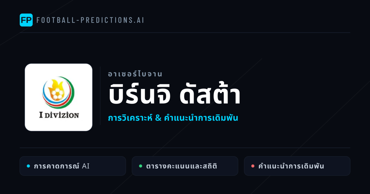 วิเคราะห์บอล อาเซอร์ไบจาน บิร์นจิ ดัสต้า & เคล็ดลับเดิมพัน