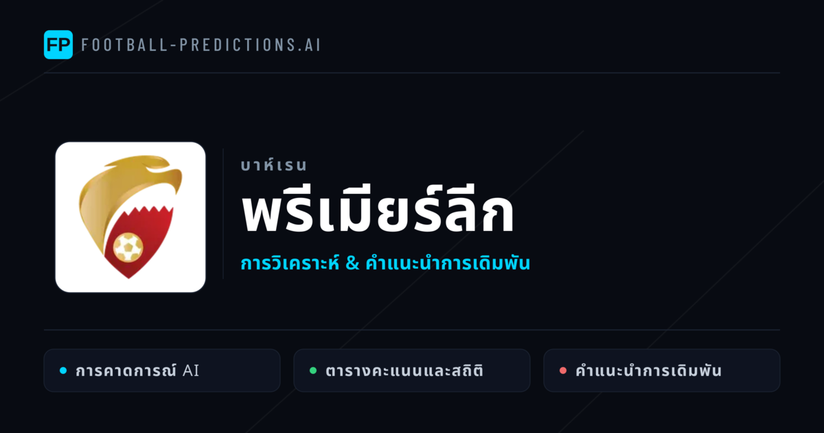 วิเคราะห์บอล บาห์เรน พรีเมียร์ลีก & เคล็ดลับเดิมพัน