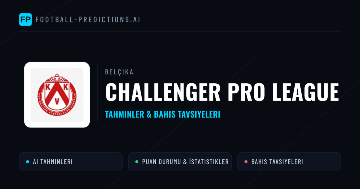 Belçika Challenger Pro League Tahminleri & Bahis İpuçları
