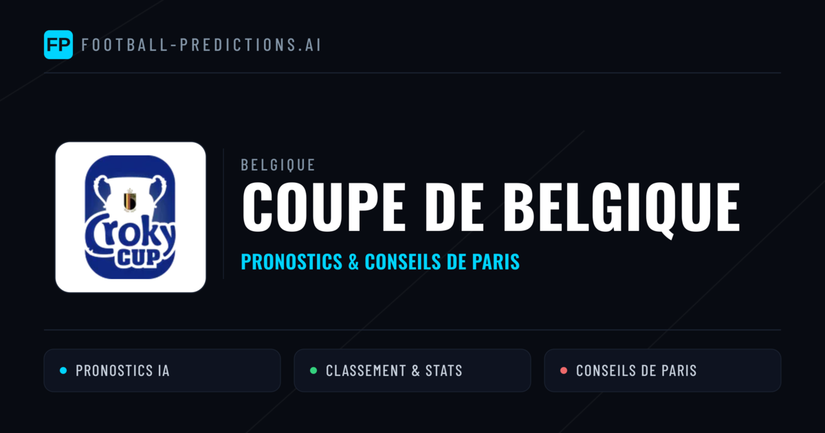 Belgique Coupe de Belgique Pronostics Football — Expert et Gratuits